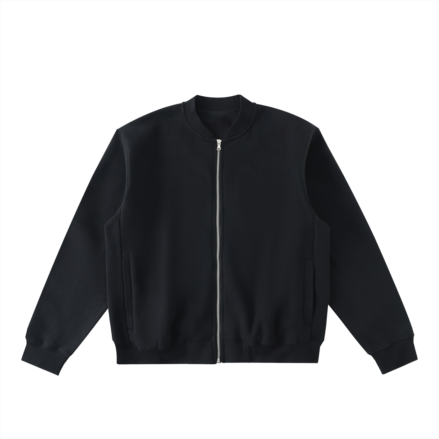 Zip-Up Fleeced Varsity Jacket